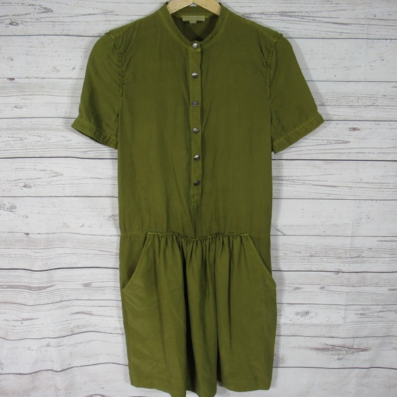 Burberry Dresses & Skirts - Burberry Brit Dress Womens 4 Green 100% Mulberry
